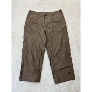 Mountain Hardwear Pants Womens 6 Arroyo Capri Brown Hiking Climbing Outdoor